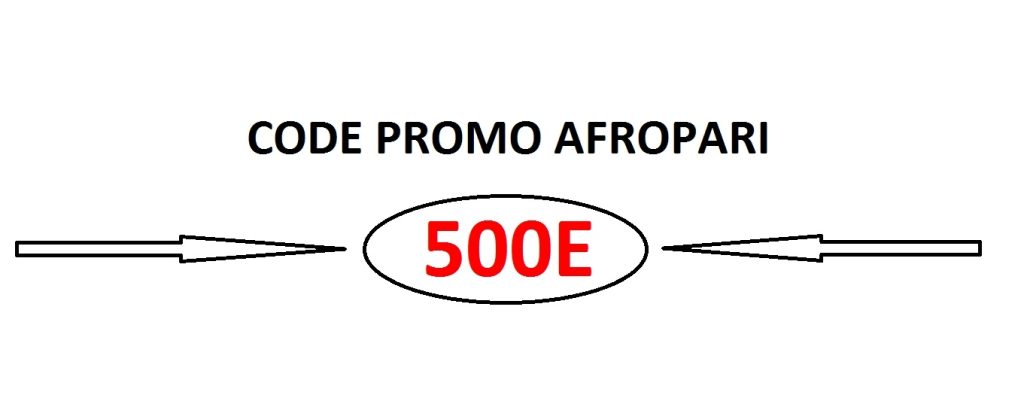 Créer le compte Afropari avec le code promo